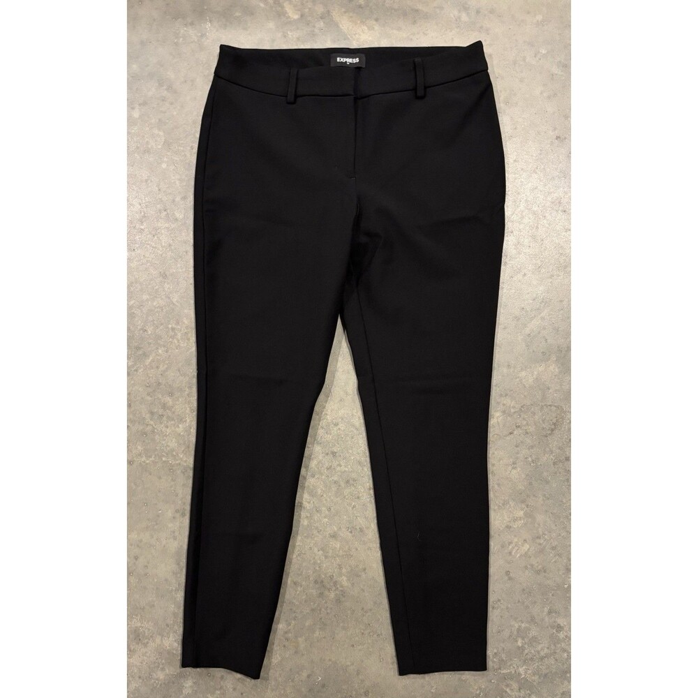 Express Black Mid-Rise Ankle Skinny Dress Pants Women's Size 10 Regular Nylon